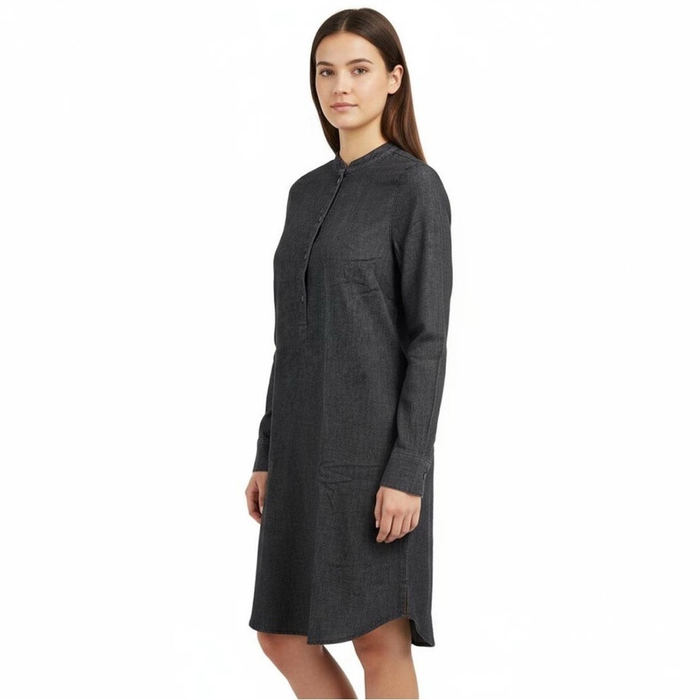 Universal Standard Hannah Denim Shirt Dress in Black Sz 4XS US XS